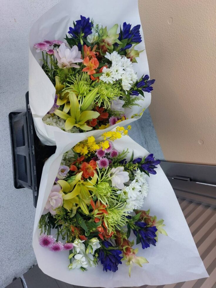 枕花・法事用仏花束01（一対）